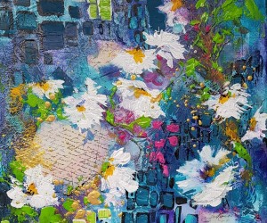 Sophie Parage artiste peintre - Carré fleuri