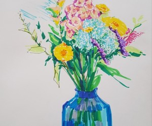 Tableau Sophie Parage - Le bouquet de Lulu