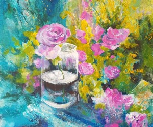 Tableau Sophie Parage - Roses de lumière