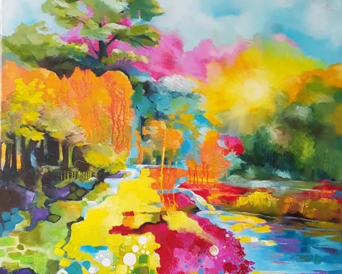 Sophie Parage artiste peintre - Le bonheur te chuchote I
