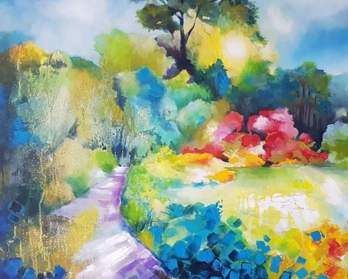 Sophie Parage artiste peintre - Le bonheur te chuchotte II
